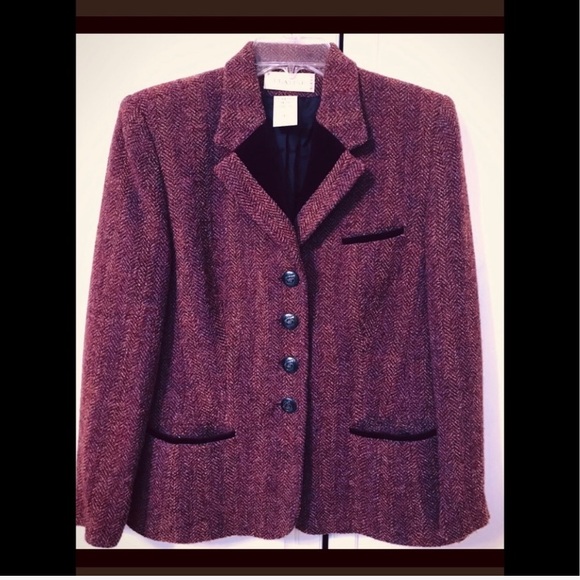 Platine Jackets & Blazers - Platine Vintage Tweed and Velvet Blazer